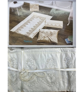 ALMİLA HOME Seccade Almila Mihrişah Seccade Seti Krem 65X117