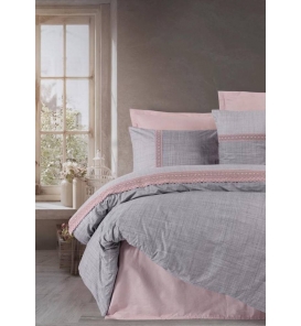 İndirimli Nevresim Takımları Cotton Box Brode Nakışlı Hazel Gül k. Çift K. Nevresim Tk.