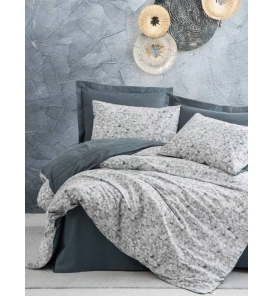 İndirimli Nevresim Takımları Cotton Box Minimal Molly Antrasit Çift Kişilik Nevresim Tk.