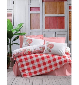 İndirimli Nevresim Takımları Cotton Box Alaçatı Oregano Pembe Çift Kişlik Nevresim Takımı