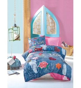 İndirimli Nevresim Takımları Cotton Box Genç Kelly Pembe Tek Kişilik Nevresim Takımı