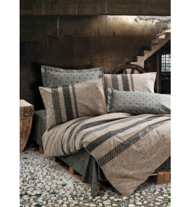 İndirimli Nevresim Takımları Cotton Box Toprak Arlo Kahve Tek Kişilik Nevresim Takımı