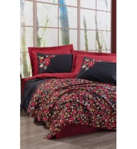 İndirimli Nevresim Takımları Cotton Box Feminen Desire Kırmızı Tek Kişilik Nevresim Tk.