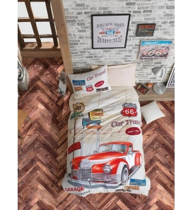 İndirimli Nevresim Takımları Cotton Box Genç Route Bej Tek Kişilik Nevresim Takımı