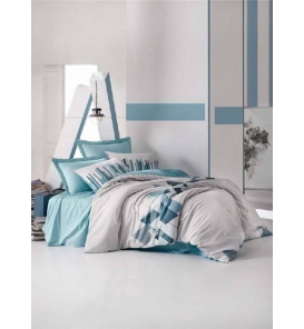 İndirimli Nevresim Takımları Cotton Box Modeline Nesto Petrol Tek Kişilik Nevresim Tk.