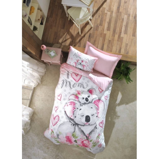 İndirimli Nevresim Takımları Cotton Box Junior Koala Pembe Tek Kişilik Nevresim Tk.