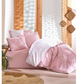 İndirimli Nevresim Takımları Cotton Box Minimal Best Pembe Tek Kişilik Nevresim Takımı