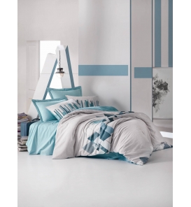 İndirimli Nevresim Takımları Cotton Box Modeline Nesto Petrol Çift Kişilik Nevresim Tk.
