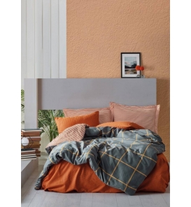 İndirimli Nevresim Takımları Cotton Box Modern Stark Tarçın Çift Kişilik Nevresim Takımı