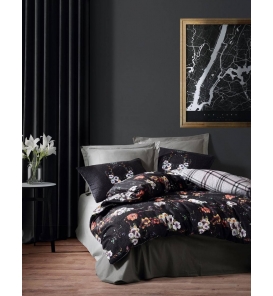 İndirimli Nevresim Takımları Cotton Box Masculine Alanis Gri Tek Kişilik Nevresim Takımı