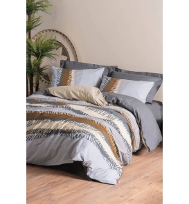 İndirimli Nevresim Takımları Cotton Box Toprak Asel Antrasit Çift Kişilik Nevresim Takımı