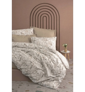 İndirimli Nevresim Takımları Cotton Box Minimal Moil Bej Çift Kişilik Nevresim Takımı