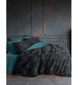 İndirimli Nevresim Takımları Cotton Box Dark Noche Petrol Çift Kişilik Nevresim Takımı
