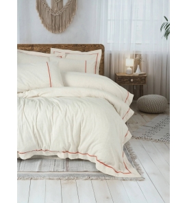 İndirimli Nevresim Takımları Cotton Box Inborn Banded Turuncu Çift Kişilik Nevresim Tk.