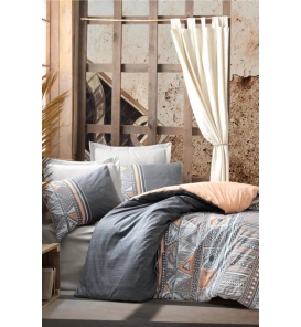 İndirimli Nevresim Takımları Cotton Box Ethnic Adiel Gri Çift Kişilik Nevresim Takımı