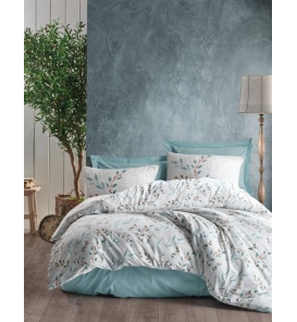 İndirimli Nevresim Takımları Cotton Box Modeline Lendell Mint Çift Kişilik Nevresim Tk.