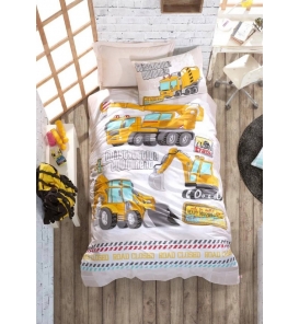 İndirimli Nevresim Takımları Cotton Box Junior Track Turkuaz Tek Kişilik Nevresim Tk.