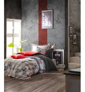 İndirimli Nevresim Takımları Cotton Box Junior Rock Kırmızı Tek Kişilik Nevresim Takımı