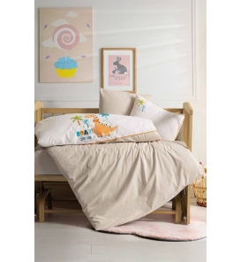 İndirimli Nevresim Takımları Cotton Box Punch Nakışlı Bayb Kiddo Krem Nevresim Tk.