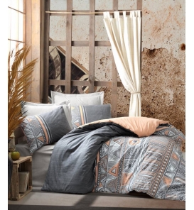 İndirimli Nevresim Takımları Cotton Box Ethnic Adiel Gri Tek Kişilik Nevresim Takımı