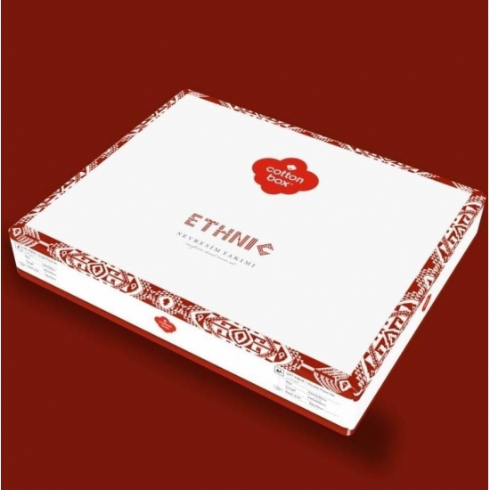 İndirimli Nevresim Takımları Cotton Box Ethnic Vita Gri Çift Kişilik Nevresim Takımı