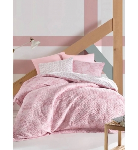 İndirimli Nevresim Takımları Cotton Box Minimal Best Pembe Çift Kişilik Nevresim Takımı