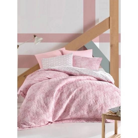 İndirimli Nevresim Takımları Cotton Box Minimal Best Pembe Çift Kişilik Nevresim Takımı