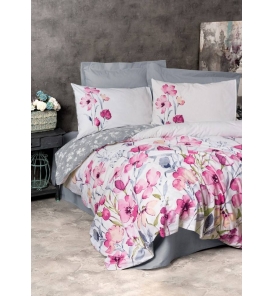 İndirimli Nevresim Takımları Cotton Box Modeline Carla Gri Çift Kişilik Nevresim Takımı