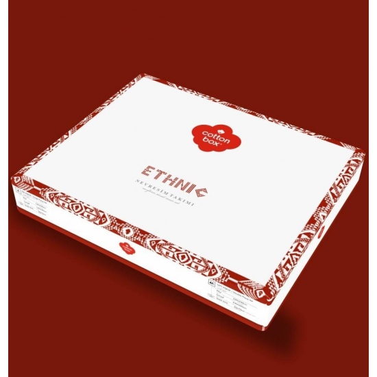 İndirimli Nevresim Takımları Cotton Box Ethnic Elvira Siyah Çift Kişilik Nevresim Takımı