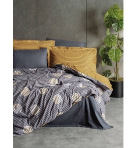 İndirimli Nevresim Takımları Cotton Box Modern Strew Gri Tek Kişilik Nevresim Takımı