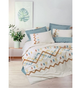 İndirimli Nevresim Takımları Cotton Box Puff Nakışlı Mellow Mint Çift K. Nevresim Tk.