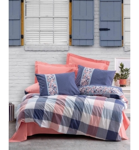 İndirimli Nevresim Takımları Cotton Box Alaçatı Cielo Mercan Çift Kişilik Nevresim Takımı