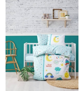 İndirimli Nevresim Takımları Cotton Box Baby Tatlı Rüyalar Mint Nevresim Takımı