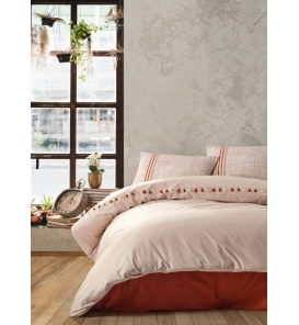 İndirimli Nevresim Takımları Cotton Box Candy Merry Bej Çift Kişilik Nevresim Takımı