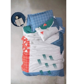 İndirimli Nevresim Takımları Cotton Box Junior Astral Denim Tek Kişilik Nervresim Takımı