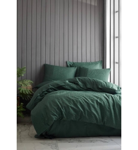 İndirimli Nevresim Takımları Cotton Box Jakarlı Saten Hexa Yeşil Nevresim Takımı