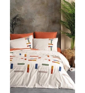 İndirimli Nevresim Takımları Cotton Box Puff Nakışlı Katy Tarçın Nevresim Takımı