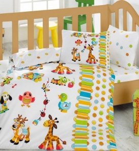 İndirimli Nevresim Takımları Cotton Box Baby Oyun Bahçesi Turkuaz Nevresim Takımı