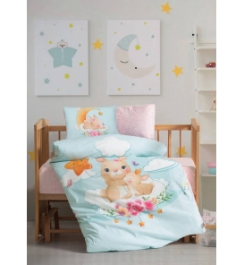 İndirimli Nevresim Takımları Cotton Box Baby Sleeper Mint Nevresim Takımı
