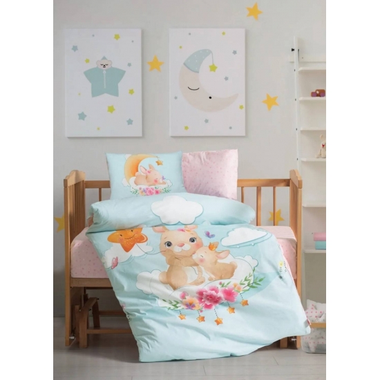 İndirimli Nevresim Takımları Cotton Box Baby Sleeper Mint Nevresim Takımı