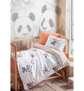 İndirimli Nevresim Takımları Cotton Box Baby Musico Oranj Nevresim Takımı