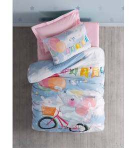 İndirimli Nevresim Takımları Cotton Box Junior Happy Pembe Tek Kişilik Nevresim Tk.