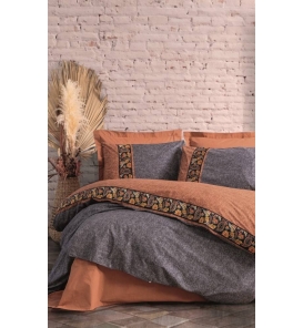 İndirimli Nevresim Takımları Cotton Box Folkart Dalila Tarçın Çift Kişilik Nevresim Tk.