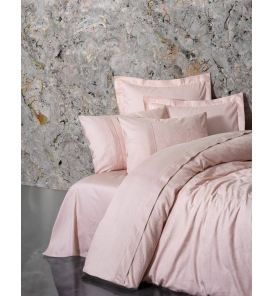 İndirimli Nevresim Takımları Cotton Box Jakarlı Saten Jana Pudra Nevresim Takımı