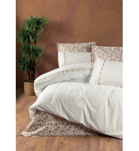 İndirimli Nevresim Takımları Cotton Box Majestic Polite Tarçın Çift Kişilik Nevresim Tk.