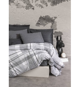İndirimli Nevresim Takımları Cotton Box Modern Will Antrasit Çift Kişilik Nevresim Takımı