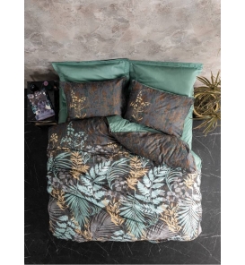 İndirimli Nevresim Takımları Cotton Box Saten Clorasa Mint Çift Kişilik Nevresim Takımı