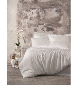 İndirimli Nevresim Takımları Cotton Box Smart Bambu Saten Beyaz Nevresim Takımı