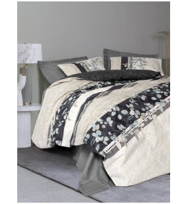 İndirimli Nevresim Takımları Cotton Box Modeline Lehlare Antrasit Tek K. Nevresim Tk.