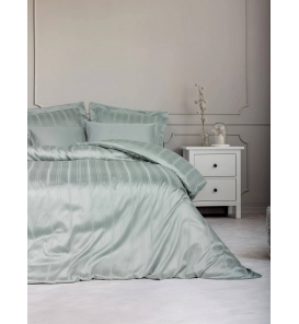 İndirimli Nevresim Takımları Cotton Box Smart Bambu Stripe Mint Çift K. Nevresim Tk.